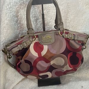 Coach op art shoulder bag